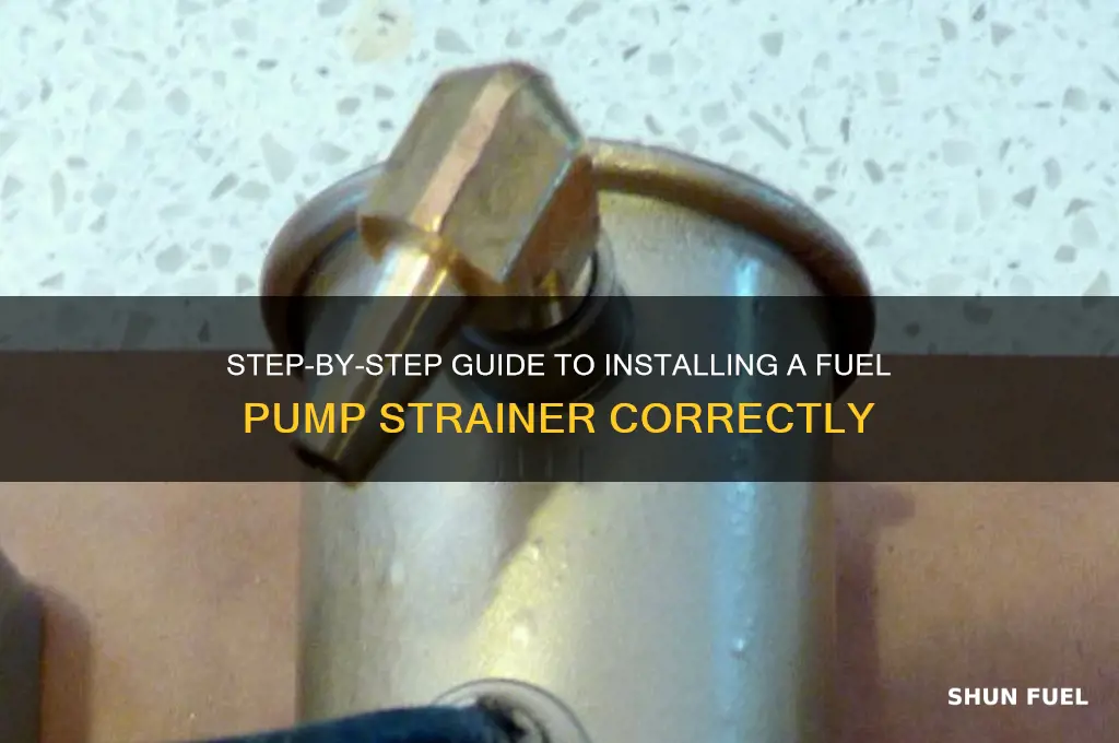 how to install a fuel pump strainer