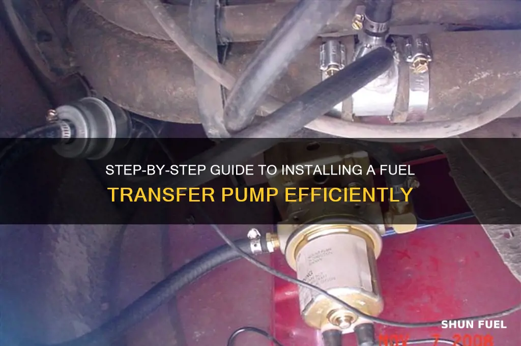 how to install a fuel transfer pump