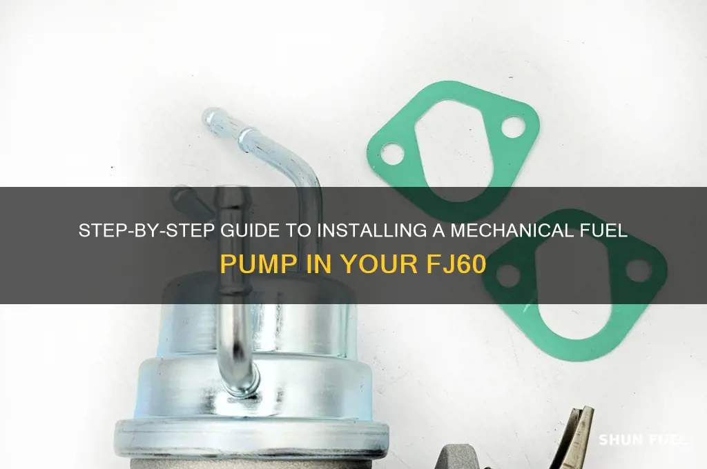 how to install a mechanical fuel pump in an fj60