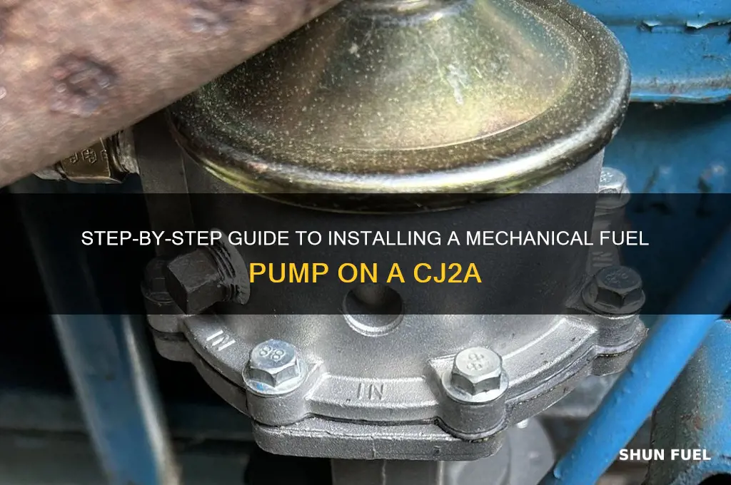 how to install a mechanical fuel pump on a cj2a
