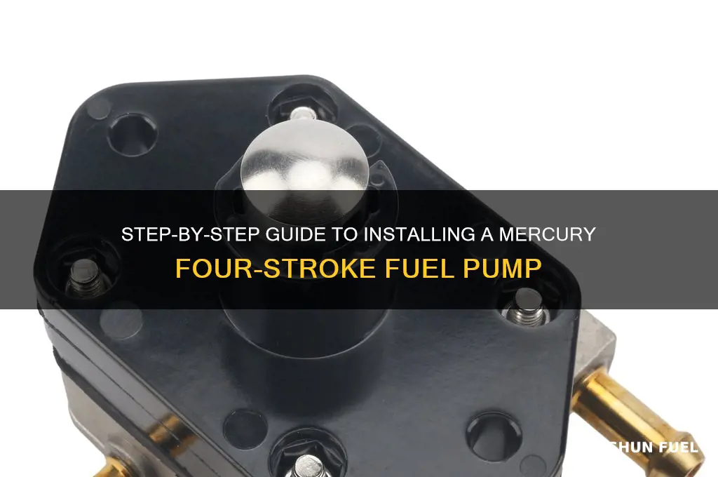 how to install a mercury fuel pump four stroke