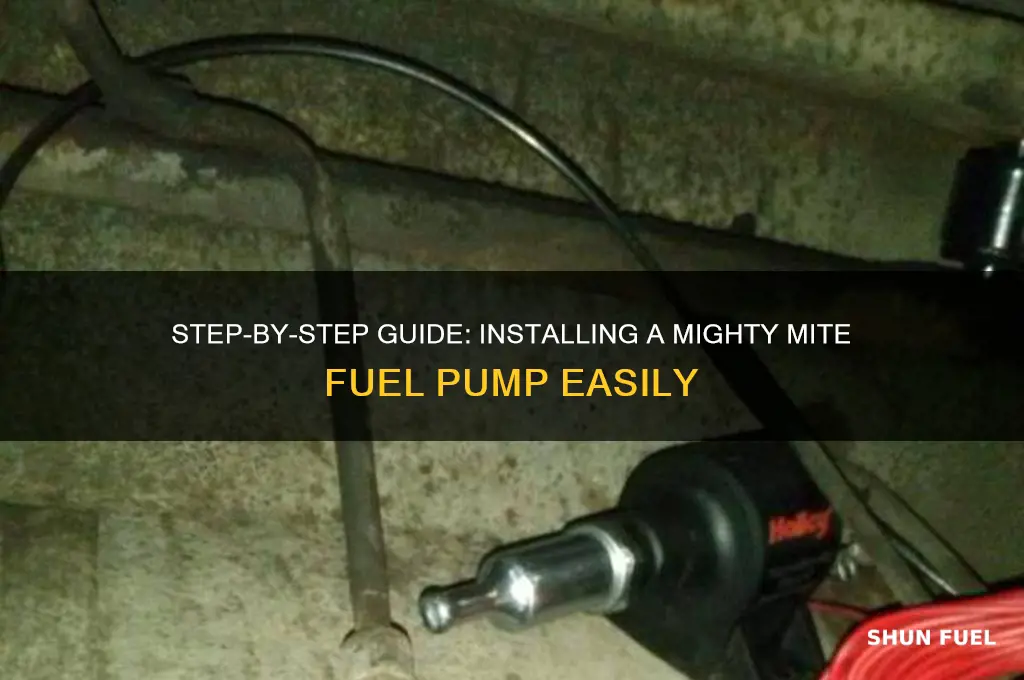 how to install a mighty mite fuel pump