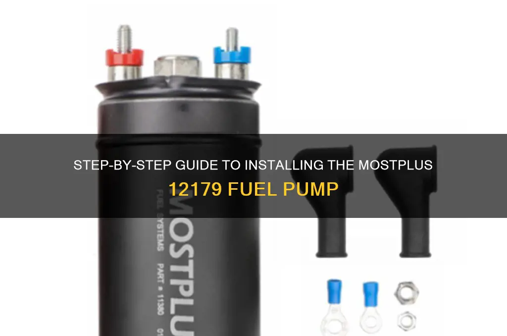 how to install a mostplus 12179 fuel pump