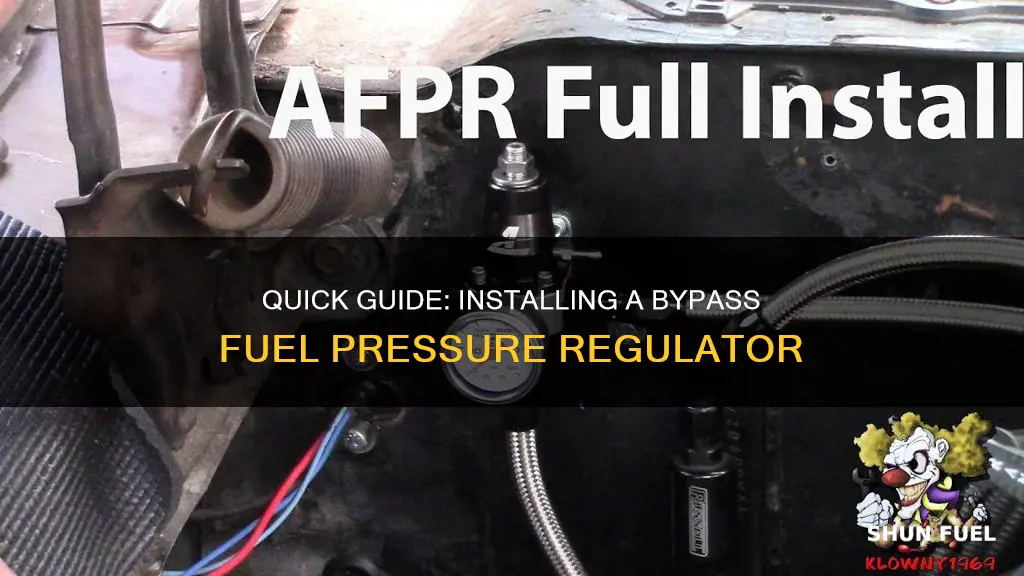 how to install a quick fuel bypass fuel pressure regulator