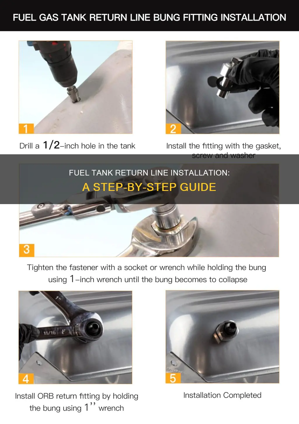 how to install a return line in a fuel tank