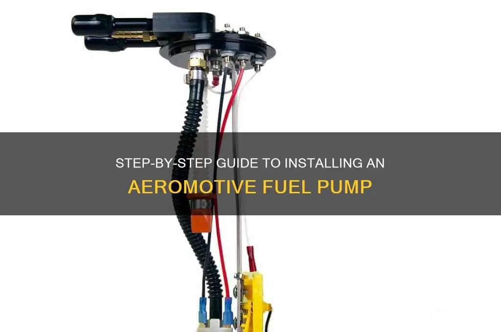 how to install aeromotive fuel pump