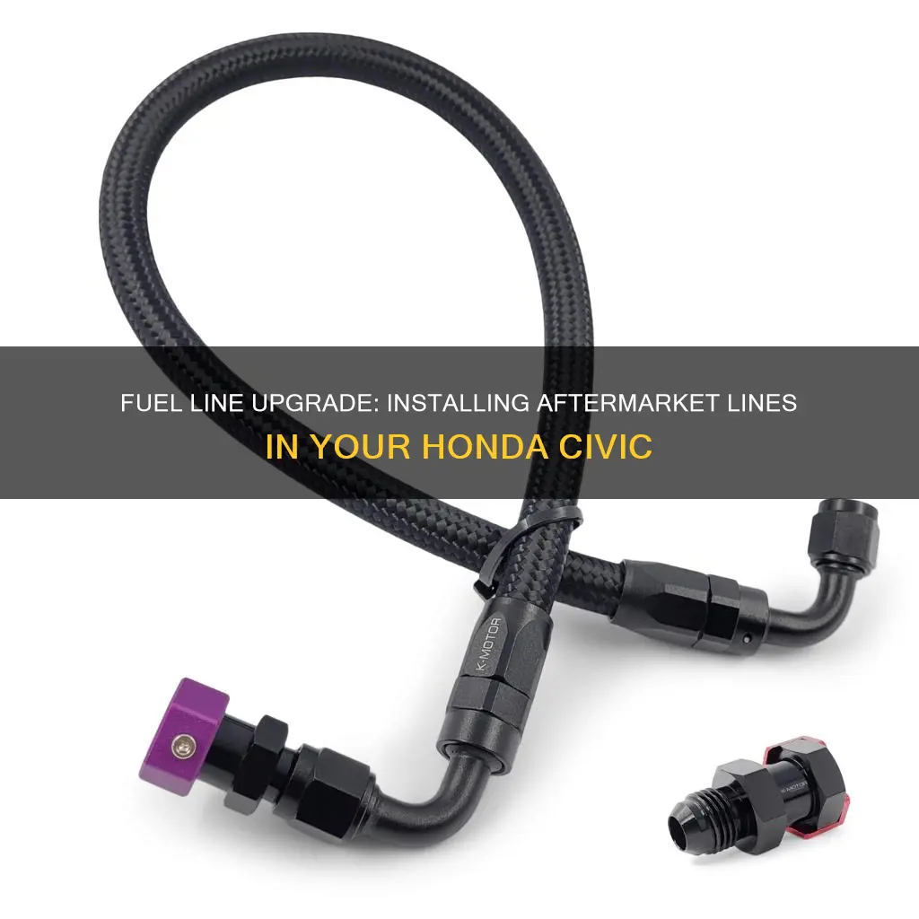 how to install aftermarket fuel line honda civic