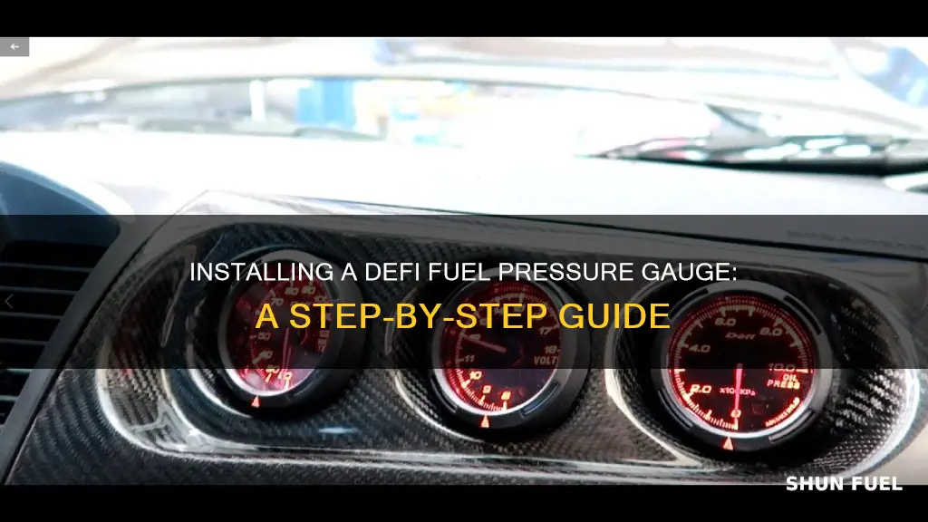 how to install defi fuel pressure gauge