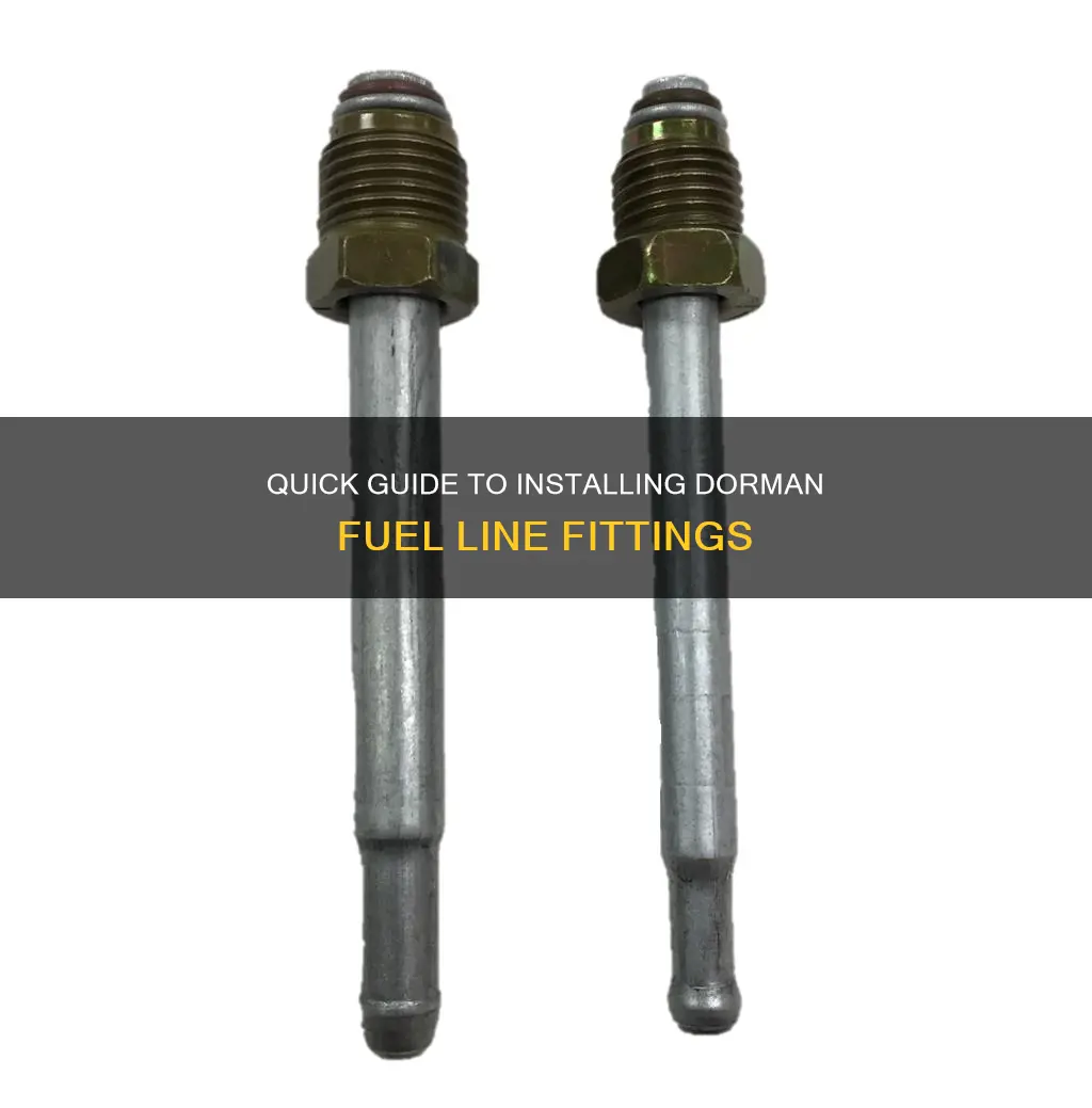 how to install dorman quick connect fuel line fittings