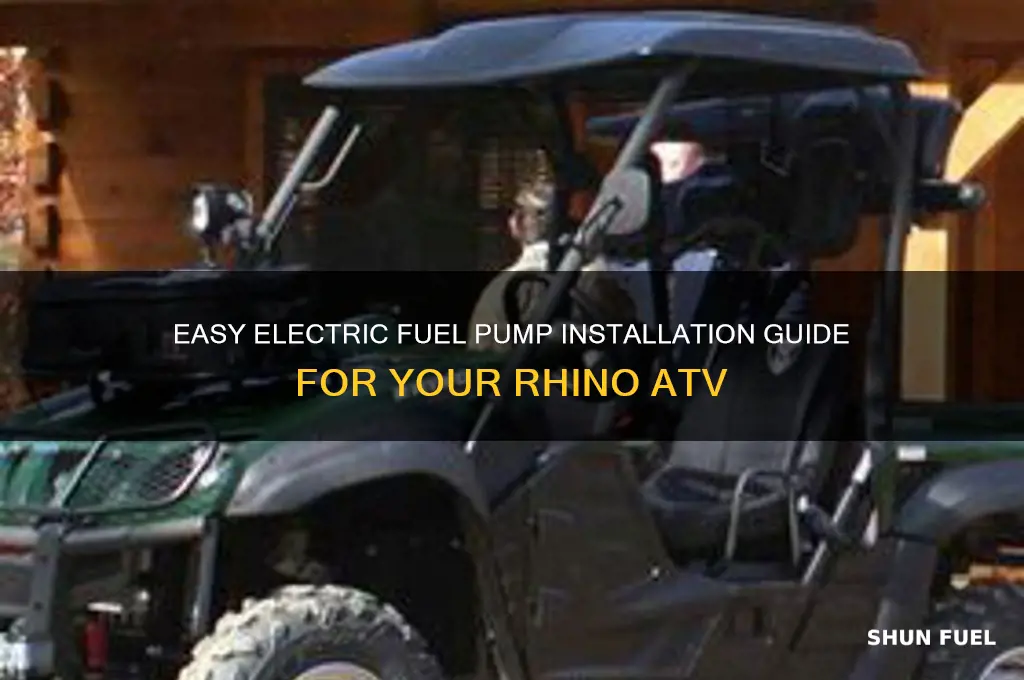 how to install electric fuel pump on rhino