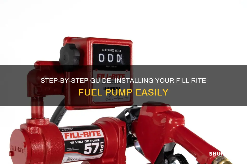 how to install fill rite fuel pump
