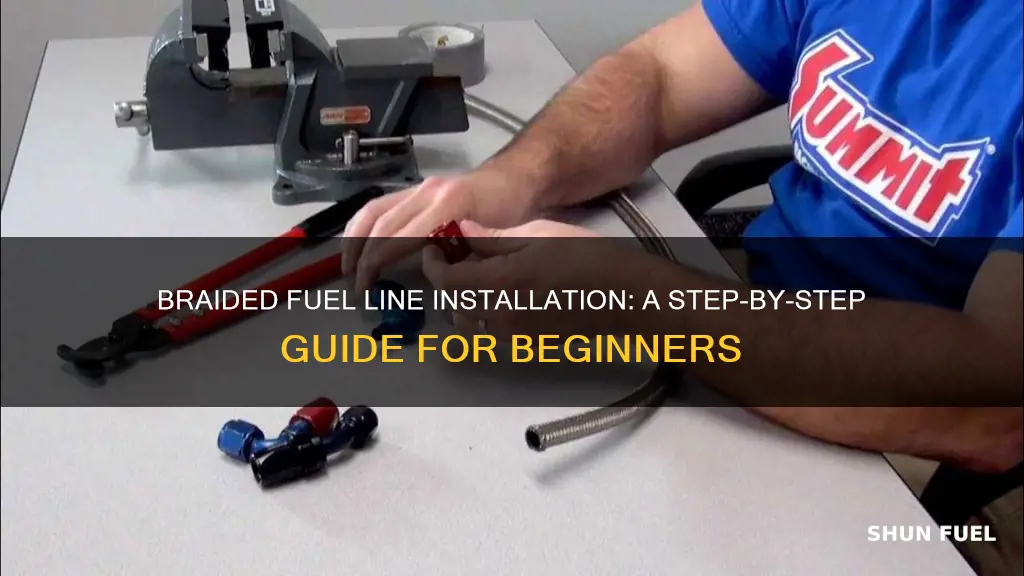 how to install fuel braided line connector