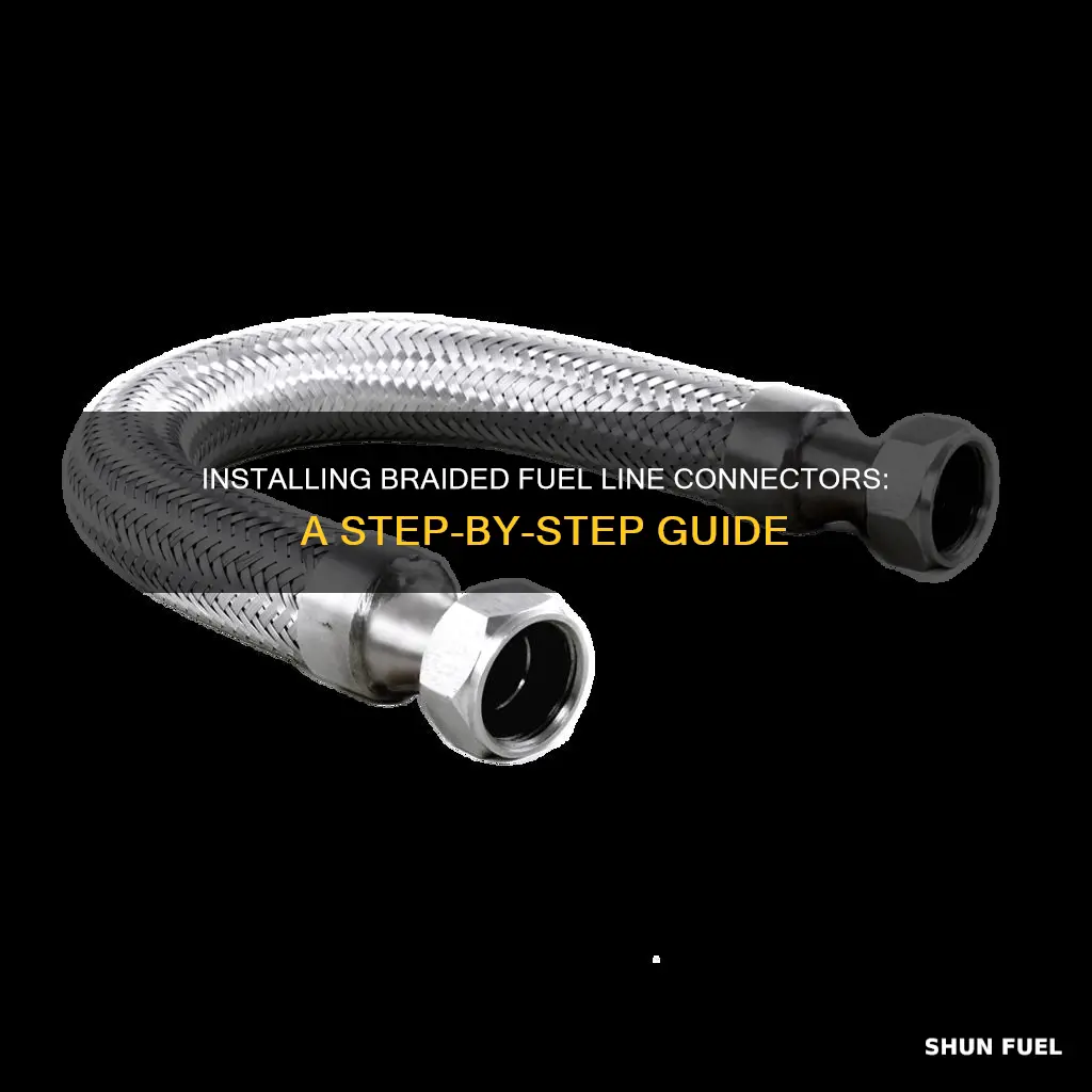 how to install fuel braided line connector