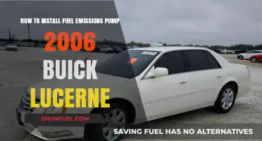 Installing a Fuel Emissions Pump in Your 2006 Buick Lucerne: A Step-by-Step Guide
