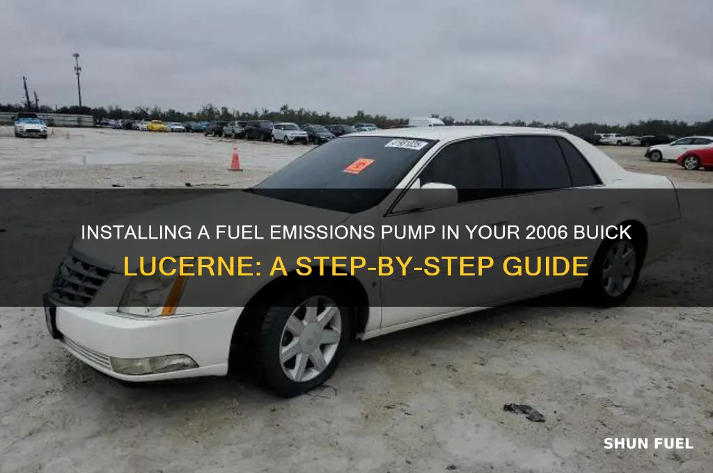 how to install fuel emissions pump 2006 buick lucerne