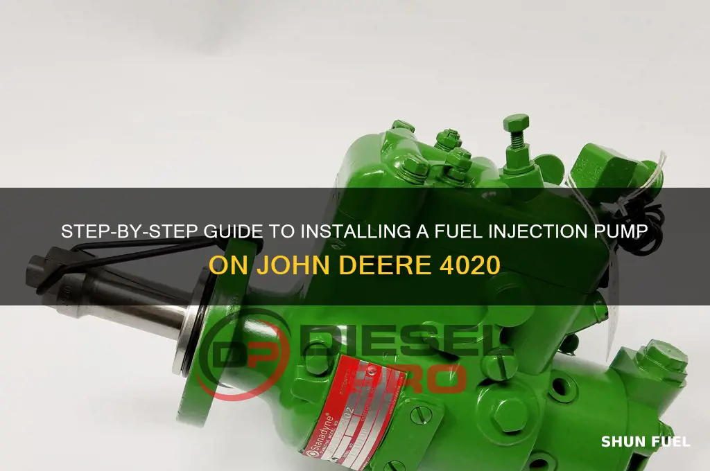 how to install fuel injection pump on john deere 4020
