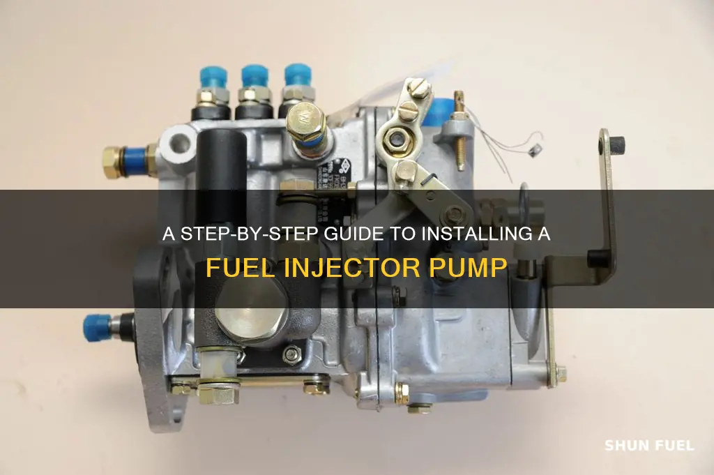 how to install fuel injector pump