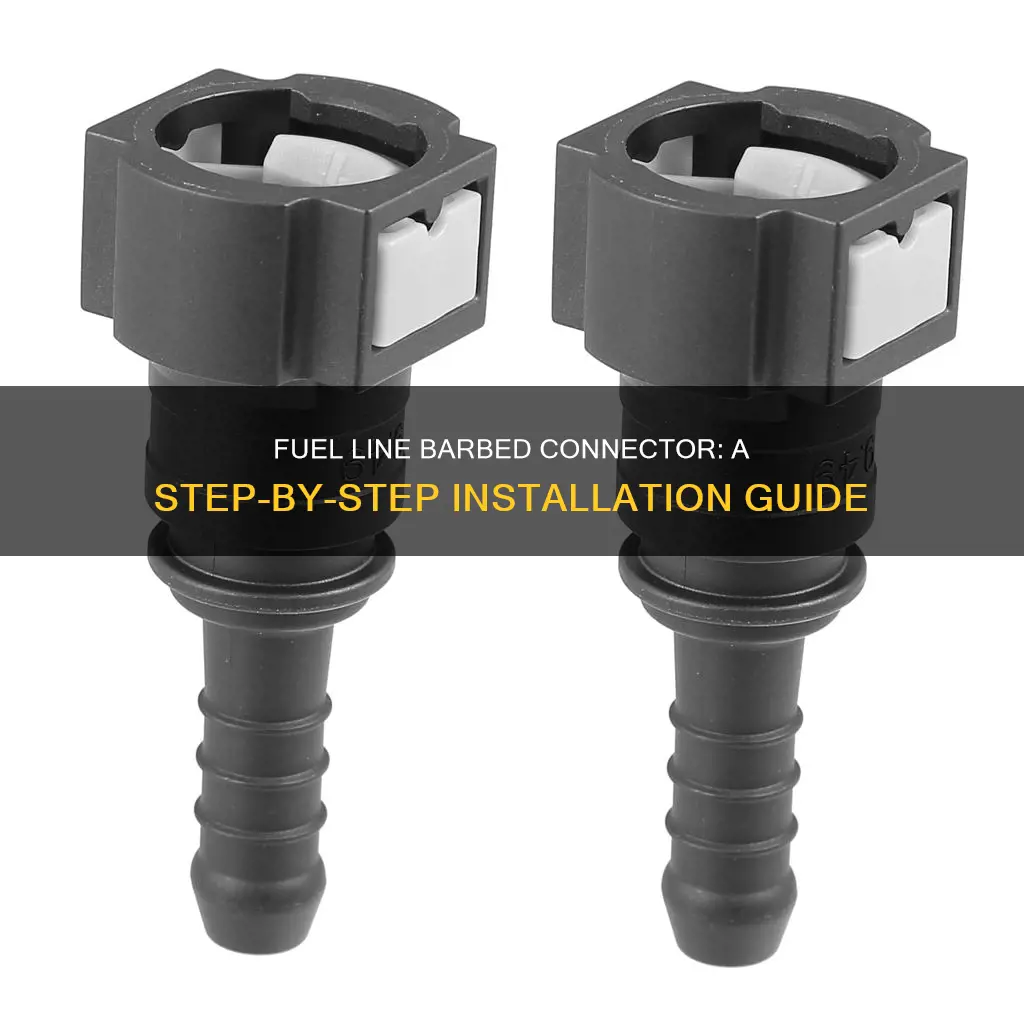 how to install fuel line barbed connector