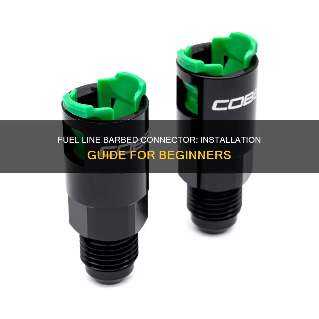 how to install fuel line barbed connector
