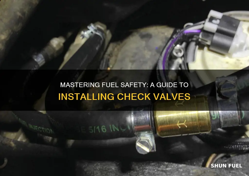 how to install fuel line check valve