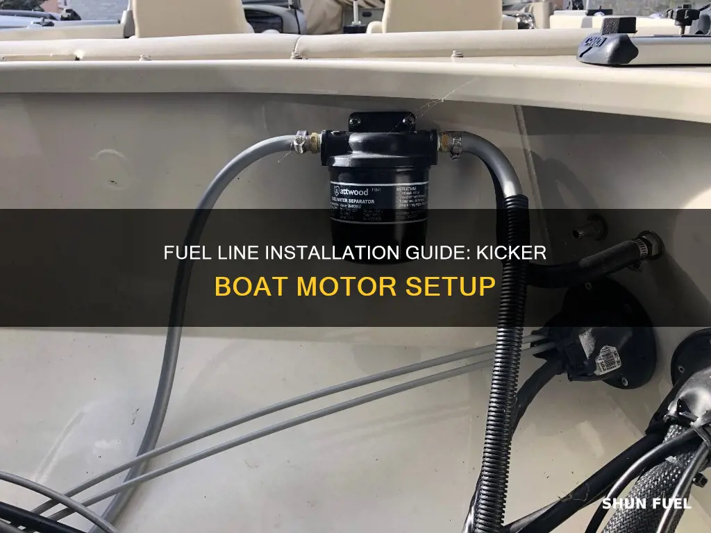 how to install fuel line for a kicker boat motor