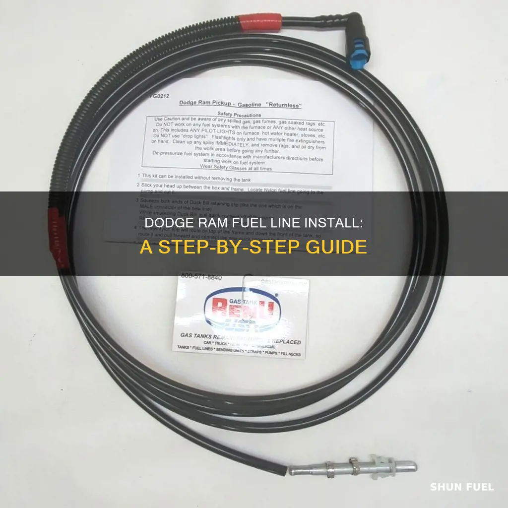 how to install fuel lines 97 dodge ram 1500