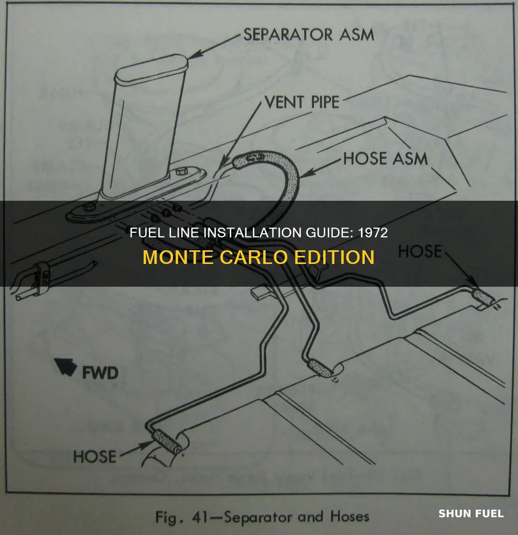 how to install fuel lines on a 1972 monte carlo