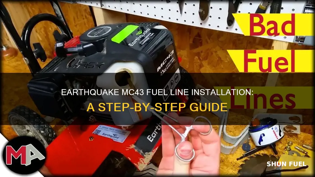 how to install fuel lines on a earthquake mc43 tille