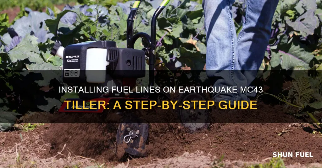 how to install fuel lines on a earthquake mc43 tille