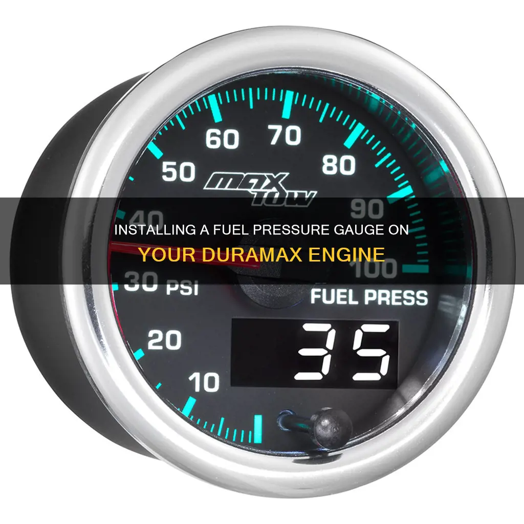 how to install fuel pressure gauge on duramax