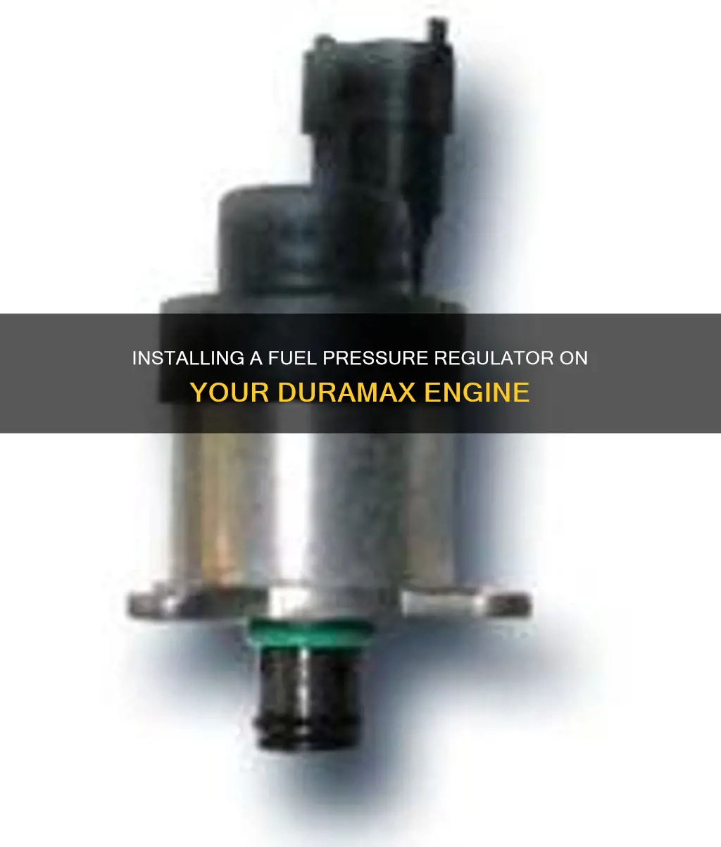 how to install fuel pressure regulator on duramax