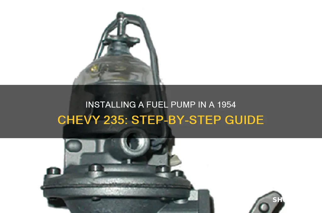 how to install fuel pump 1954 chevy 235