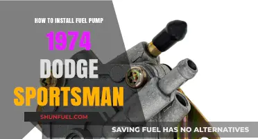 Installing a Fuel Pump in a 1974 Dodge Sportsman: Step-by-Step Guide