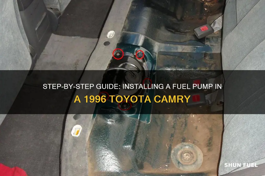 how to install fuel pump 1996 toyota camery