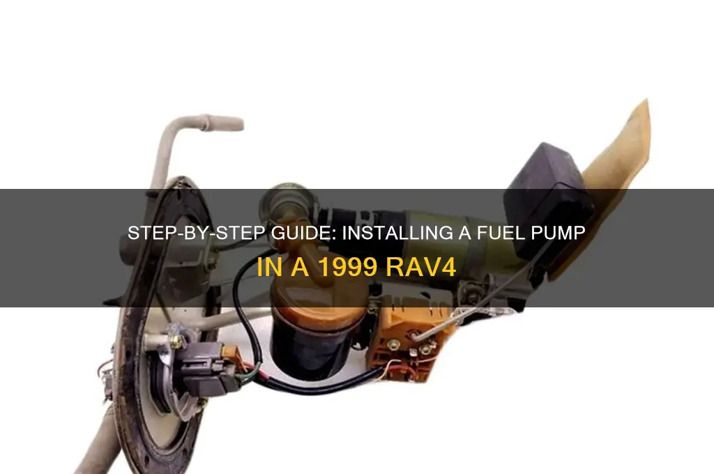 how to install fuel pump 1999 rav4