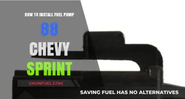 Installing a Fuel Pump in Your 1988 Chevy Sprint: Step-by-Step Guide