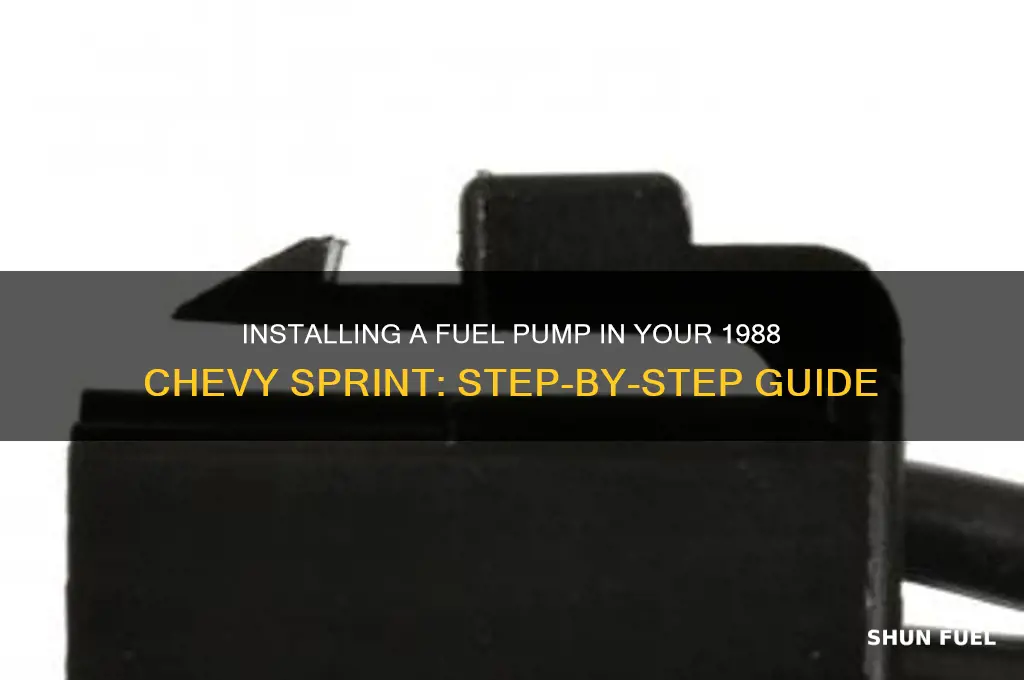 how to install fuel pump 88 chevy sprint