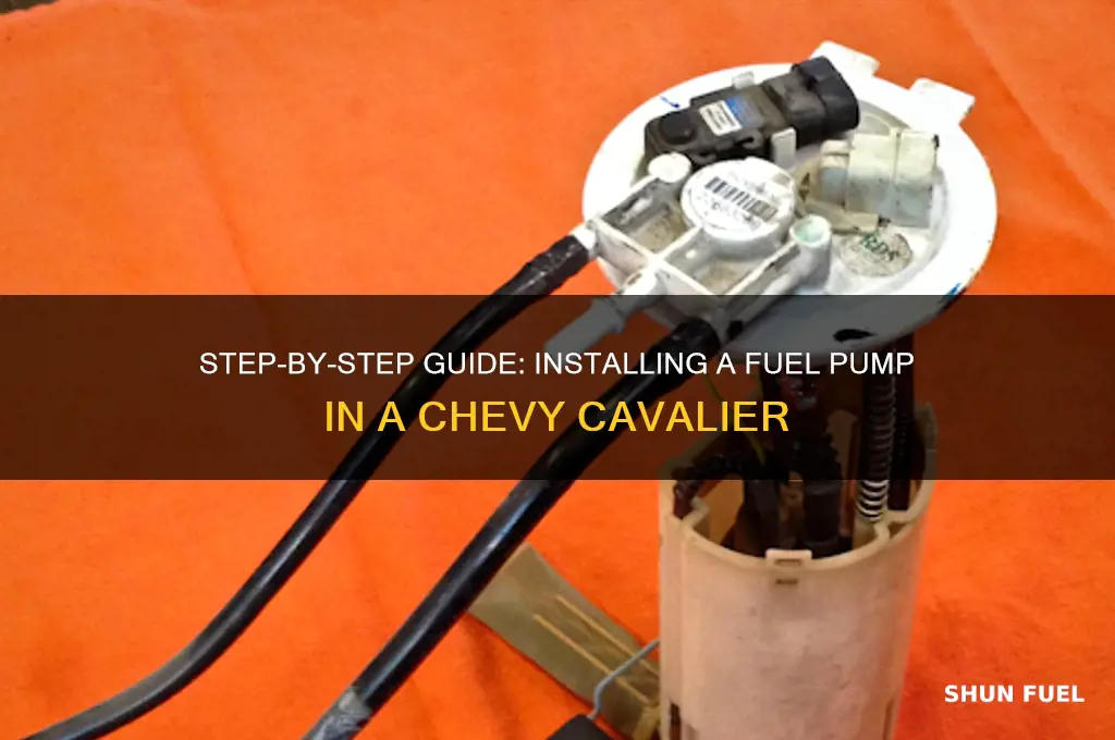how to install fuel pump chevy cavalier