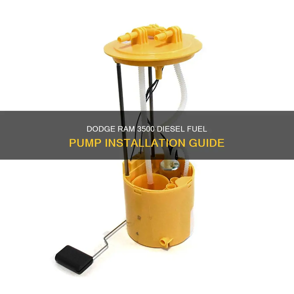 how to install fuel pump dodge ram labor 3500 diesel