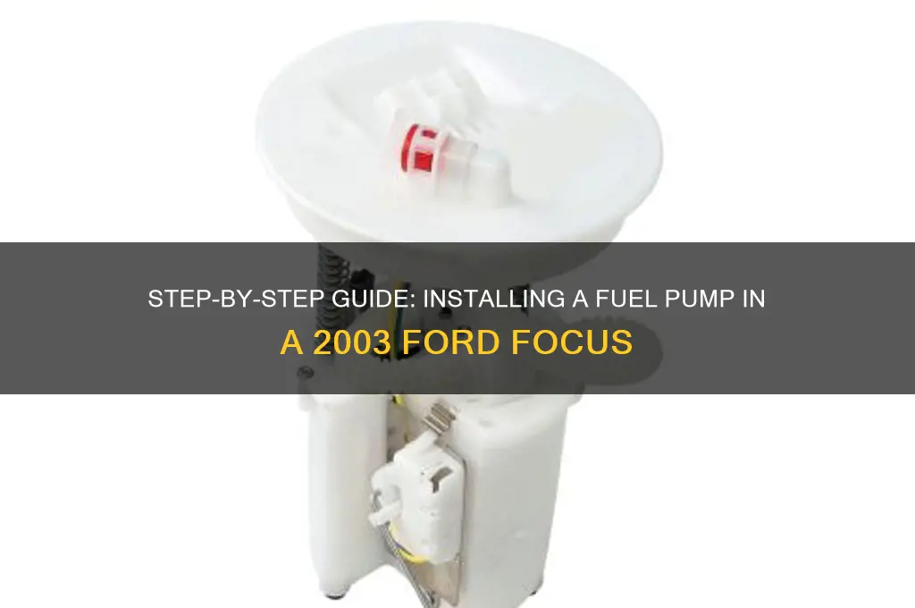 how to install fuel pump ford focus 2003
