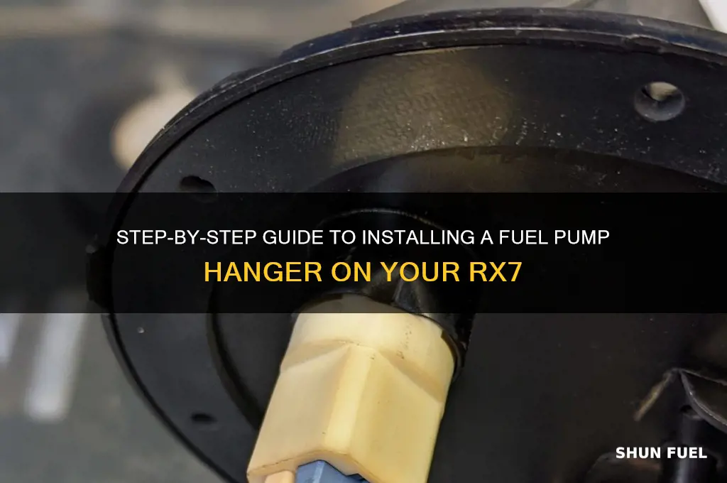 how to install fuel pump hanger rx7