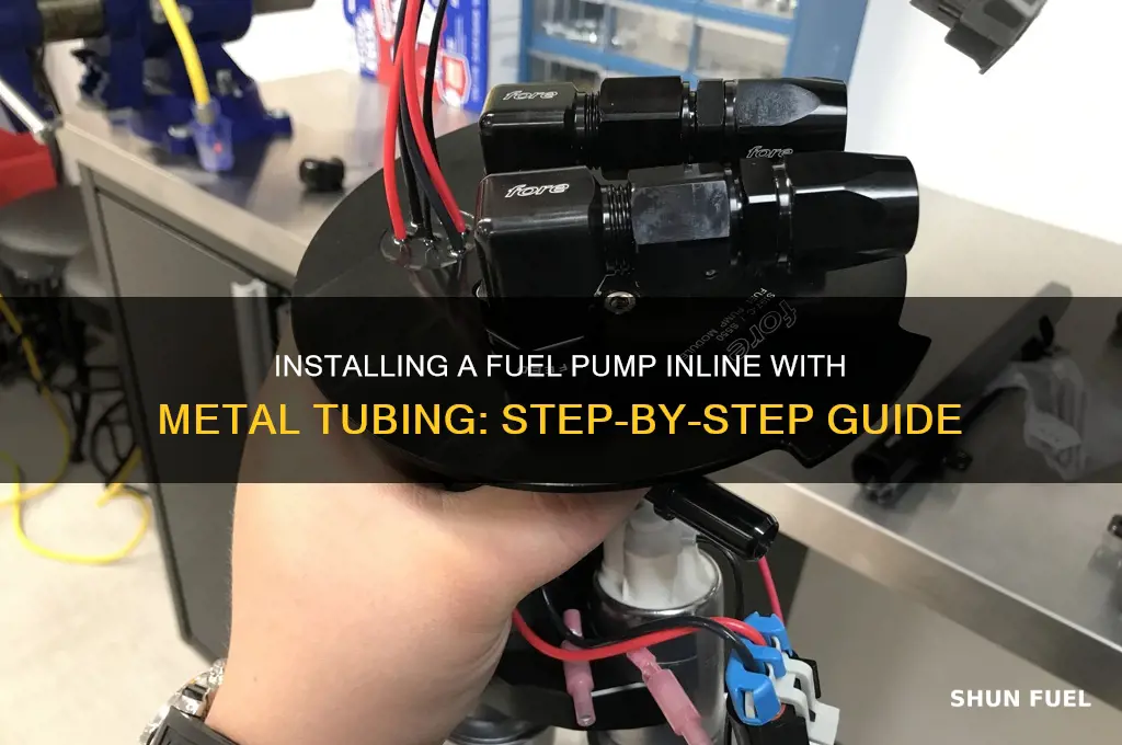 how to install fuel pump inline with metal tube
