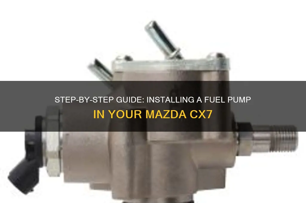 how to install fuel pump mazda cx7