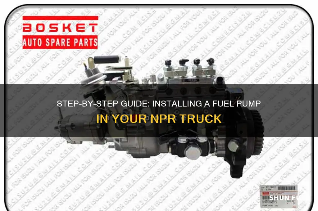 how to install fuel pump npr