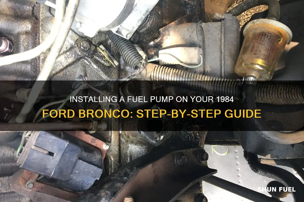 how to install fuel pump on a 84 ford bronco