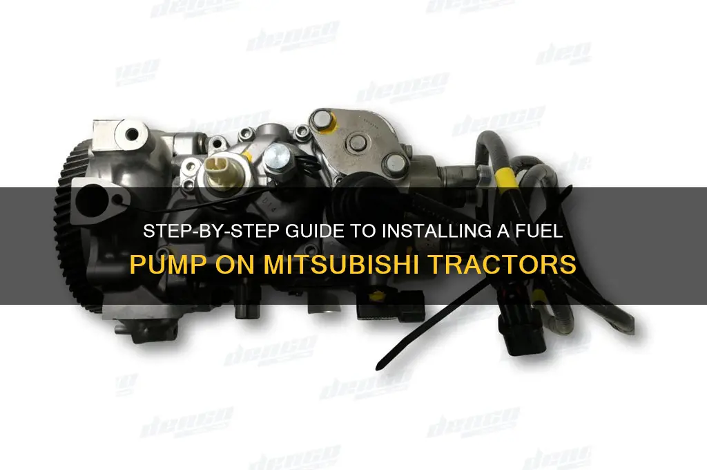 how to install fuel pump on mitsubishi tractor
