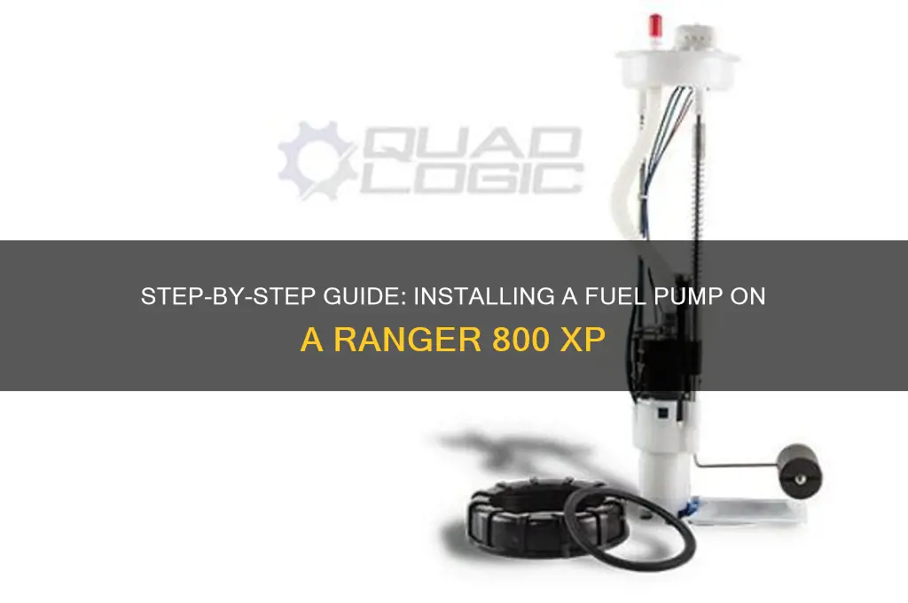 how to install fuel pump on ranger 800 xp