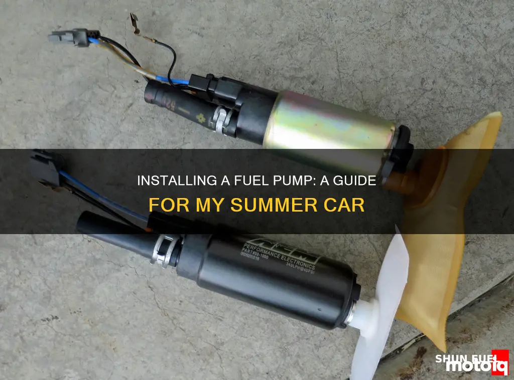 how to install fuel pump to my summer car