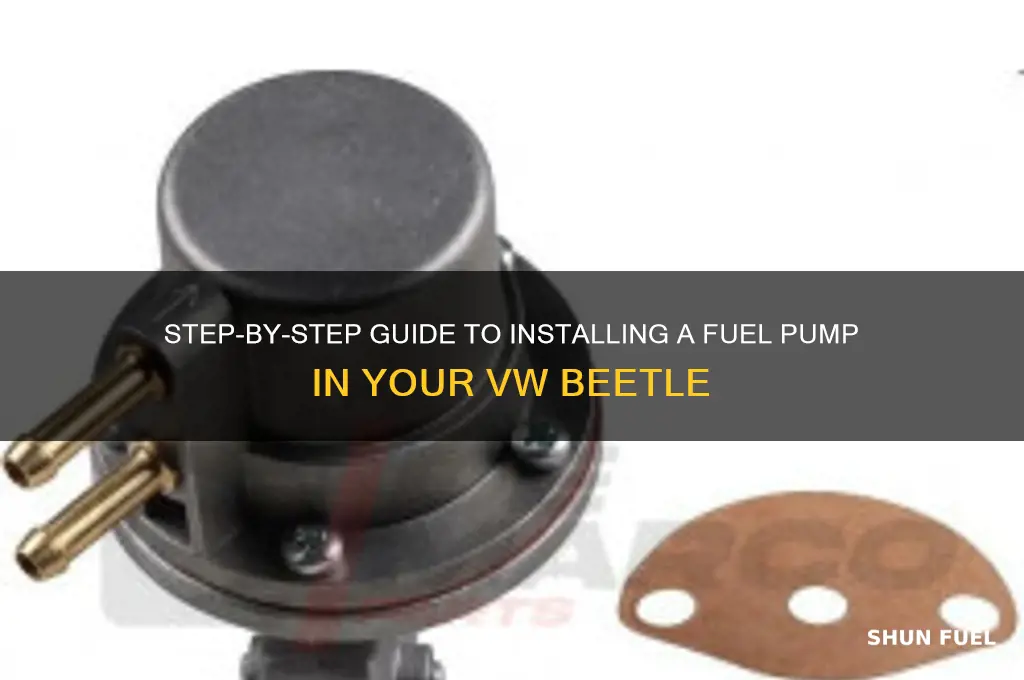 how to install fuel pump vw beetle