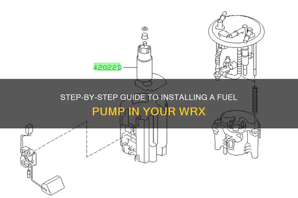 how to install fuel pump wrx